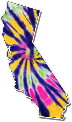 GT גרפיקה קליפורניה עניבה צבעוני ויברציות טובות - מדבקות מים ויניל