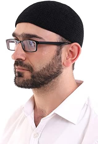 IHVAN מקוון טורקי מוסלמי חורף קטיפה כובעי קופי לגברים, טאקיה, טאק, פקי, כובעים איסלאמיים, מתנות אסלאמיות, גודל סטנדאטי