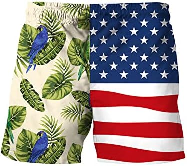 חוף מכנסיים קצרים לגברים גברים של אביב קיץ מקרית מכנסיים מכנסיים דגל מודפס טלאי ספורט חוף מכנסיים עם