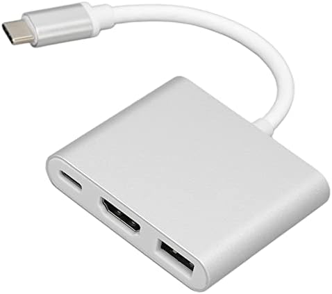 ZOPSC 3 ב- 1 USB C למתאם HDMI מתאם USB סוג C מתאם Multiport Speed ​​מהירות Coal C עד להגדרה גבוהה ממשק מולטימדיה מתאם