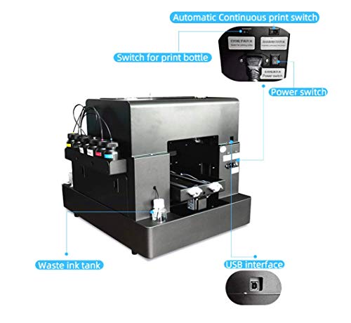 מדפסת HRM UV A4 מדפסת גודל UV שטוחה למארז טלפוני, עור, PVC, מתכת, עץ, בקבוק, TPU