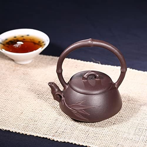 החלק העליון של סט התה הסגול סט סגול יצרן מותאם אישית סיר חול סגול קרן ידית קרן Kung Fu Tea Set Teapot 紫砂
