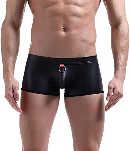 2023 טבעות גברים עור חדשות לכה חיקוי סקסי תחתוני מכנסיים רגילים תחתונים תחתוני גברים סקסיים גברים תחתוני גברים 3x