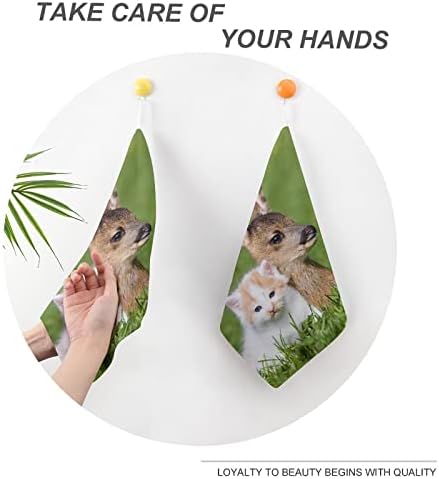 Lurnise מגבת יד דשא חיות מגבות מגבות כלים עיצוב שרוך עיצוב לספורט מטבח אמבטיה