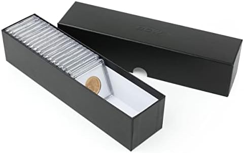 קופסת מטבעות שחורה 2 על 2 על 9-5 קראט