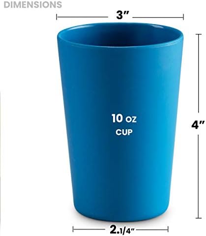 במבוק ילדים במבוק כוס לילדים-פעוט שתיית כוס-לשימוש חוזר במבוק פעוט כוס כוס-10 אונקיה במבוק סיבי שתיית כוס חבילה של 6