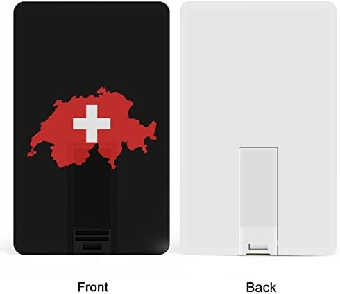 שוויץ דגל שוויצרי דגל קאנטרי מפת USB 2.0 מכריחי פלאש זיכרון מזיכרון צורת כרטיס אשראי
