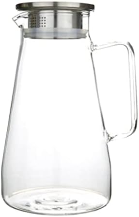 בקבוק מים קרים של לוקסשיני חממה זכוכית עם מכסה מיכל צלול עם בקבוקי שתייה של זכוכית מכסה עם מכסים כד מים חמים המגיש