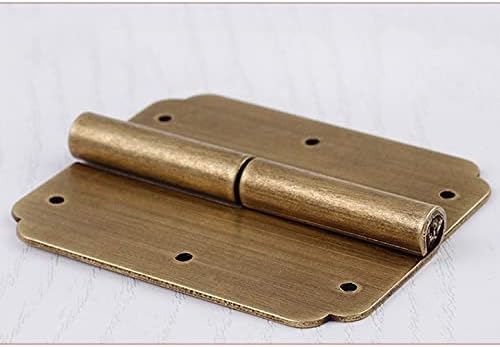 צירי Muteiki, 2 PCS צירים דקורטיביים צירי זהב ברגים ברזל וינטג 'קופסת תכשיטים עץ יין קאסניטורה אביזרים/מימין 7 סמ