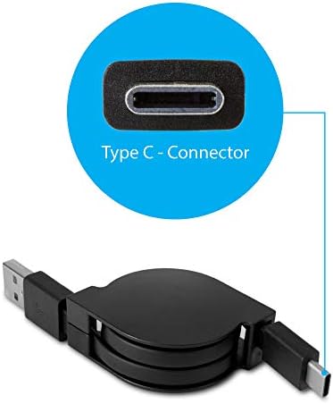 כבל גלי תיבה התואם ל- Ricoh Theta Z1 - DirectSync - USB 3.0 A עד USB 3.1 סוג C, USB C מטען וכבל סנכרון עבור Ricoh Theta