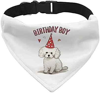 צווארון בנדנה של ילד יום הולדת לחיות מחמד - צווארון צעיף חמוד - כלב נושא בנדנה - מ