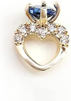 5 יחידות קישוטי אמנות ציפורני טבעת לב זירקון 3 סגסוגת בלינג ציפורניים קסם זהב כסף טופר יהלומים צבעוניים חלק ריינסטון