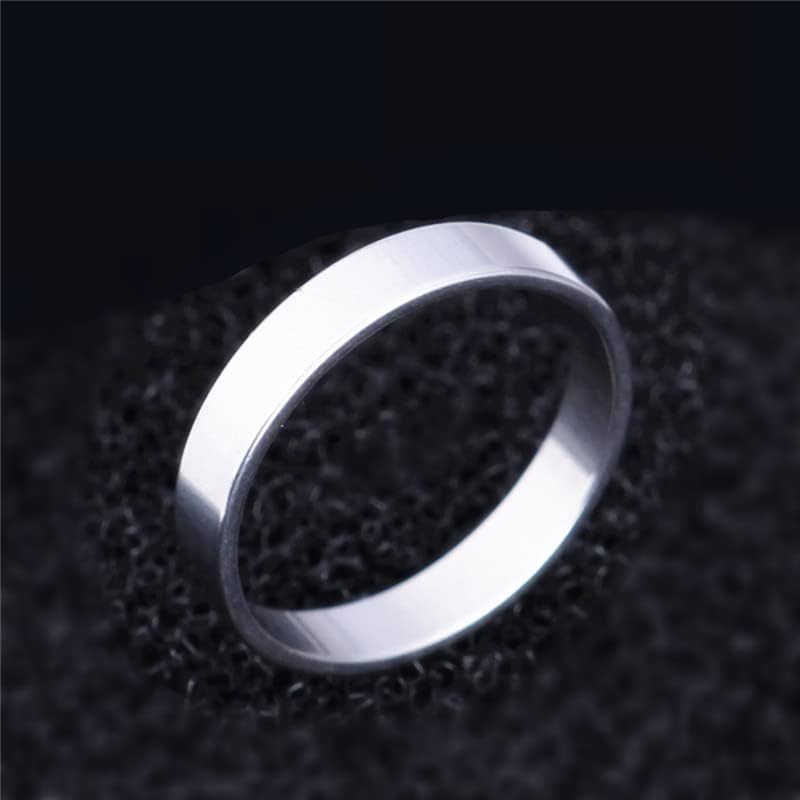 טבעות קולסו 316 ליטר 4 ממ טבעת רצועה זעירה לגברים ואישה אופנה טבעת זנב כסף-98029