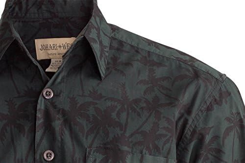שרוול קצר וגבוה של ג'והארי מערב שרוול קצר וגבוה של חולצת כותנה טרופית הוואי