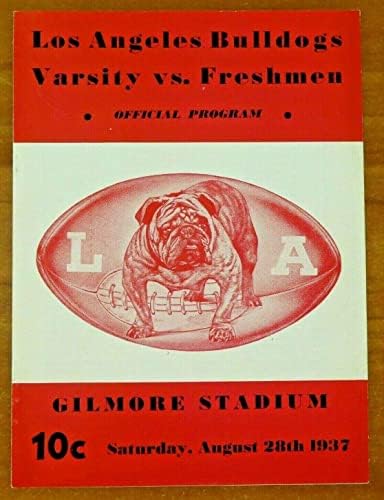 1937 BULLDOGS LOS ANGELDOS AFL Pro Program Prog