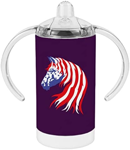 אמריקאי דגל סוס קש כוס - דגל תינוק קש כוס-סוס קש כוס