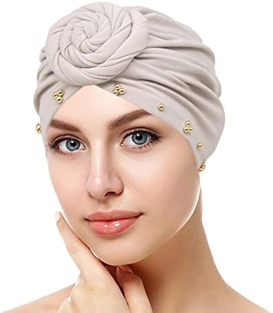 כובע כפה לנשים טורבן אלסטי עטיפת ראש רכה סרטן רך רך לבגדי כיסוי שיער בצבע אחיד מכסה שעועיות