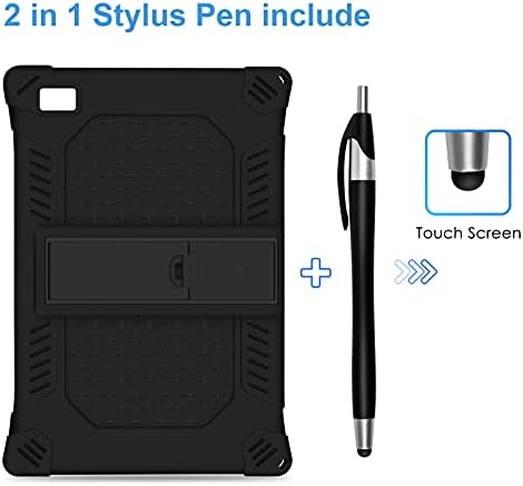 מארז סיליקון Detuosi עבור Teclast M40/P20HD עם עט ורצועה של Stylus, מקרה רב זווית, כיסוי מגן קל משקל עבור Teclast