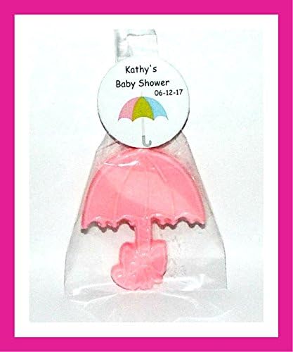 מטרייה לטובת סבון עם טובות כפתור/סיכות בהתאמה אישית - טובות מסיבות סבון מקלחת לתינוקות בעלות נפרד - סט של 24