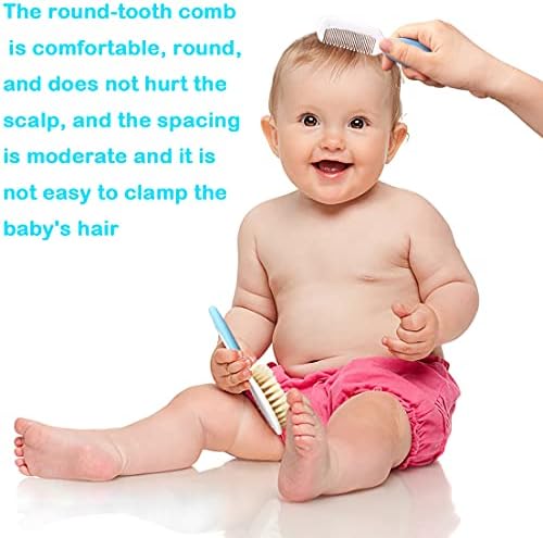מברשת שיער לתינוק וסיליקון סיליקון מברשת כובע עריסה לתינוקות, ליילודים ופעוטות טבעי עזים רכות-עזים-אידיאליות