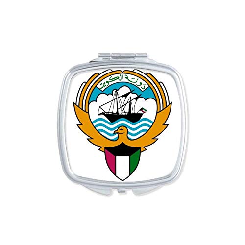 כווית אפריקה לאומי סמל מראה נייד קומפקטי כיס איפור כפול צדדי זכוכית
