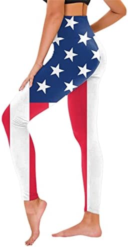 מיאשוי יוגה מכנסיים חבילה עצמאות יום לנשים של אמריקאי 4 של יולי הדפסת חותלות גובה מותניים מכנסיים אגרות חוב תחתונים
