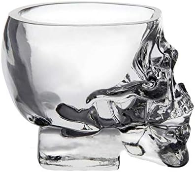 אוצ ' ין 3 משקפי גולגולת קריסטל שלד כוס ליל כל הקדושים כלי שתייה, 4 כוסות, 2.5 עוז