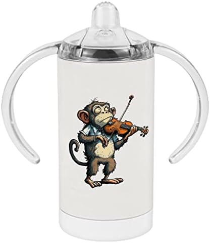 קוף עיצוב כוס קש-כינור תינוק כוס קש-גרפי כוס קש