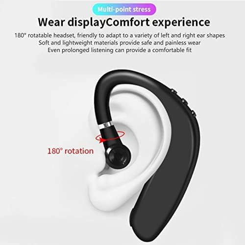 אוזניות Bluetooth אלחוטיות Archuu, אוזניות לובשות ללא כאבים, אוזניות וו אוזניים, קל משקל, אוזניות עסקיות יחיד אוזניים יחיד,