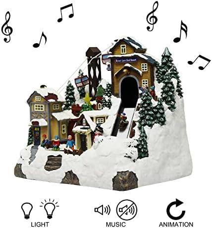 רגעים בזמן בניין כפר חג המולד, אתר מזחלות הר לור, אתר סקי עם מעלית סקי עם נורות לד, מוזיקת חג המולד ואנימציה-מתאם