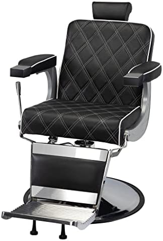 כיסא ספר שכיבה כיסא סלון הידראולי עם דפוס יהלום-שחור + כסף