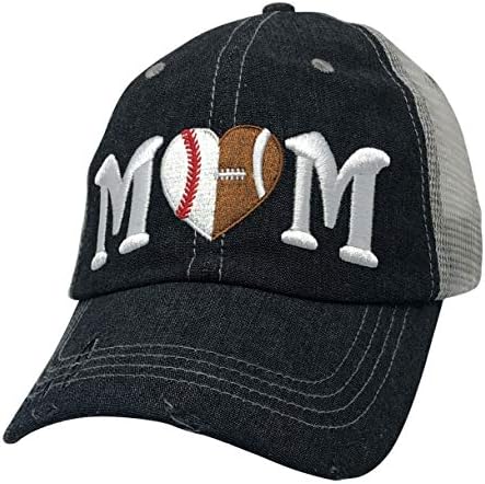 קוקומו נשמת בייסבול כדורגל אמא רקום רשת נהג משאית סגנון כובע כובע כדורגל אמא בייסבול אמא