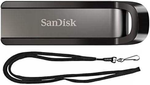 Sandisk 256GB Extreme USB 3.2 כונן הבזק 400MB/S למחשב, מחשב, צרור מחשב נייד עם שרוך שחור של גורם