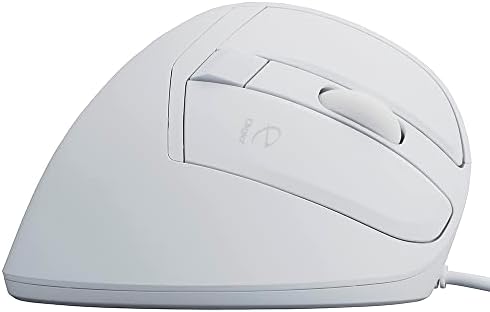 ナカバヤシ digio2 עכבר ארגונומי 5 כפתור לבן עם Z2960 לבן