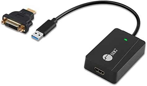 מתאם Siig USB ל- HDMI, ערכת שבבים של DisplayLink, USB 3.0 ל- HDMI 2K 2560X1440 50Hz ממיר וידאו- עבור Windows
