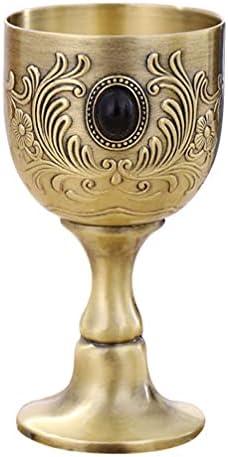 גביע גביע בעבודת יד בציר חריטה ירה זכוכית ליקר גביע מתכת מימי הביניים גותי גביע יין גביע