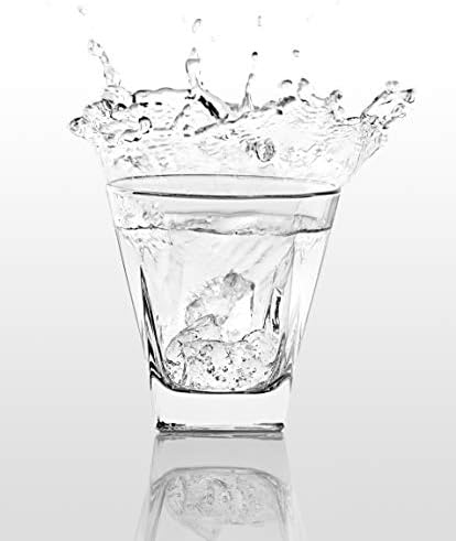 ברסקי-זכוכית אירופאית-כיכר - כוס מיושנת כפולה-בעיצוב ייחודי-סט של 6-12 עוז. - תוצרת אירופה