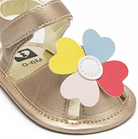 תינוקות בנות פרחוני נעליים ראשון הליכונים נעלי קיץ פעוט פרח שטוח סנדלי פעוט מים נעלי גודל 12