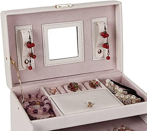 קופסאות תכשיטים של Haoktsb קופסאות תכשיטים לבנות מארגן תכשיטים קופסא אחסון תכשיטים