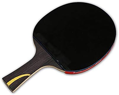 משוט טניס שולחן WLKQ, משוט פינג פינג מקצועי, מחבט טניס שולחן עם להב סיבי פחמן, תיבת זיכרון לאחסון - אדום ושחור