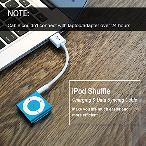 כבל טעינה של imangoo עבור כבל iPod Shuffle Data USB כבל סנכרון כבל 3.5 ממ תקע AUX זכר לתקע USB מתאם כבלים למטען כבלים ממיר