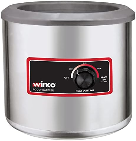 Winco FW-7R500 מזון עגול חשמלי חם יותר, 7 ליטר, פלדה