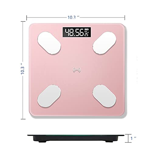 סולם שומן גוף של Houkai USB סולם דיגיטלי אלקטרוני סולם חכם משקל חכם סולם אמבטיה סולם רצפה מאזן במשקל מדד BMI
