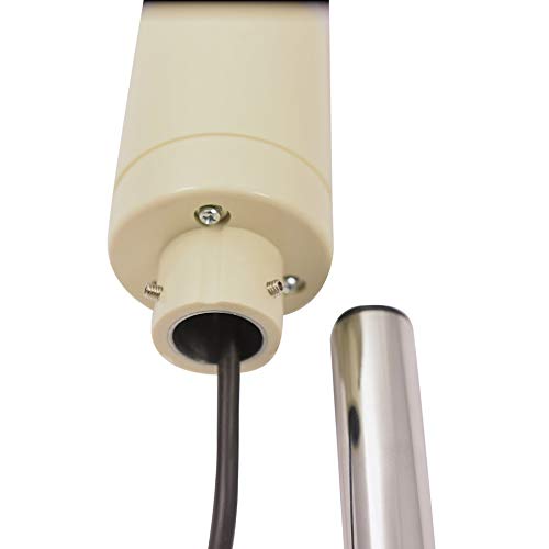SignaWorks 3 ערימה אור מגדל LED סופר בהיר, 110VAC, יציב, אדום/ענבר/ירוק, מוט מושחל 12 אינץ