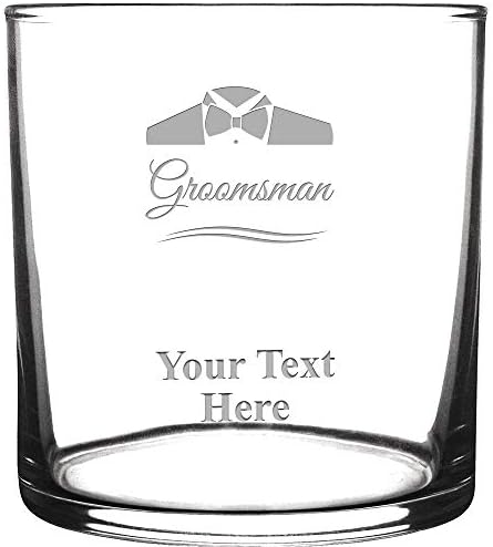 אישית לשתות משקפיים, שושבין החתן חקוק קוקטייל זכוכית עם טקסט מותאם אישית נהדר להתאמה אישית מסיבת חתונת מתנות ראש