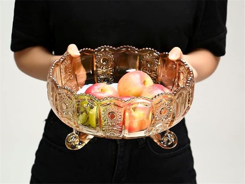 זכוכית קריסטל פירות חטיף צלחת אגוז & מיובש תיבת עם מכסה אגרטל סוכריות סלט צלחת חתונה מתנות מתנות קישוטי שולחן
