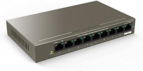 SXYLTNX 9 יציאה שולחן עבודה 10/100 מגהביט לשנייה 802.3AF/במתג רשת FAST Ethernet, 58W, 250 מ '