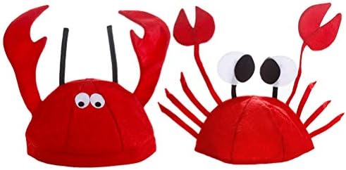 ילדי צעצועי 1 סט 2 יחידות לובסטר סרטן תוכנן מסיבת דקורטיבי כובעי כיסויי ראש לעיצוב לבית / קיר / חדר קישוטי ארנב צעצועים