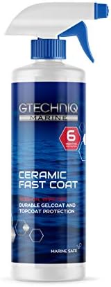 Gtechniq - מעיל מהיר קרמי ימי - דוחה לכלוך ומים ומספק עד 6 חודשי הגנה; מבריק גבוה, עמיד בפני UV, מגן מפני חמצון,