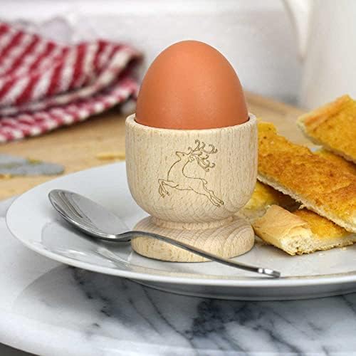 אזידה 'איילים מעופפים' כוס ביצה מעץ